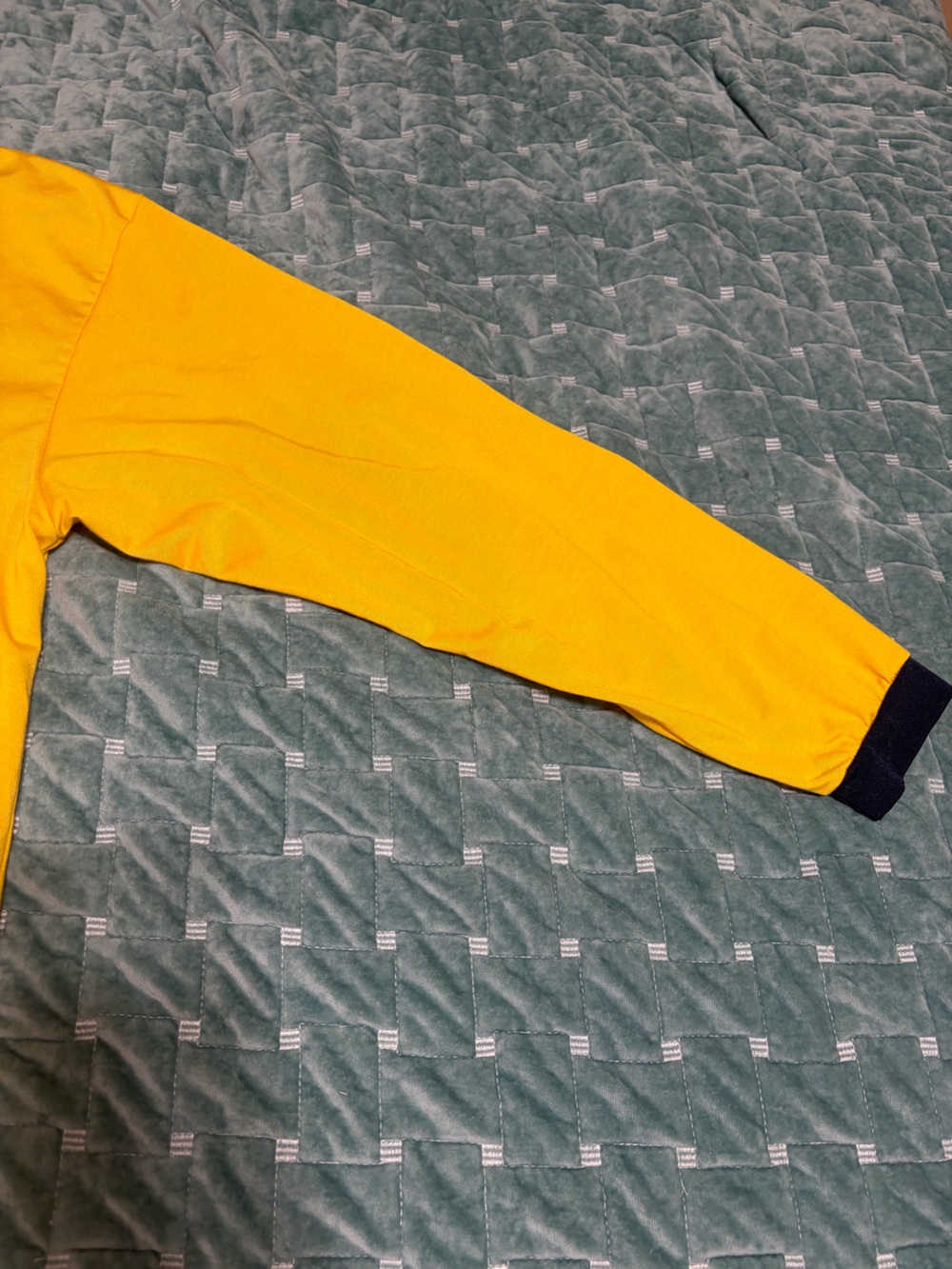 U of M Wolverines Vintage Men's XL Yellow Crewneck Jersey Shirt Long Sleeve - Picture 4 of 4
